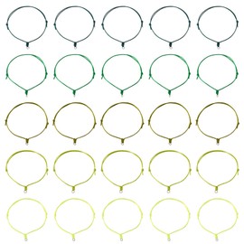 Bestewelry - Juego de 50 pulseras de nailon ajustables con temática verde y sin acabar, para hacer pulseras de amistad con anillos de salto para hacer joyas, suministros de bricolaje