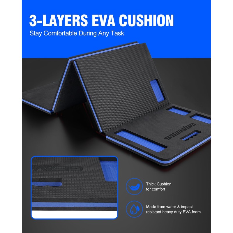 1.1" Extra Thick Foldable Garden Kneeling Pad with Handle &
