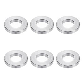 PATIKIL M8 Aluminum Spacers, 6pcs 5/16" x 5/8" Round Metal Spacers for 5/16 or M8 Screw Bolts, Unthreaded Standoff Bushing 3/32"L, 8.2x16x2.5mm