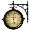 Infinity Instruments Charelston Metal Outdoor Clock, Waterproof Double Sided Train