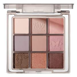 LEEINTO 9 Cool Shade Eyeshadow Palette, Glitter Eyeshadow Pearlescent Eye Make-04# Pale Pear Flower