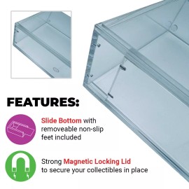 UV PROTECTED FiGPiN XL Size 4mm thick acrylic Case - Magnetic Lock Slide Bottom