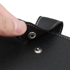 Risedot Business Card Holder Holder, PU Leather Name ID Card Holder, Business Card Organizer with 64 Card Slots