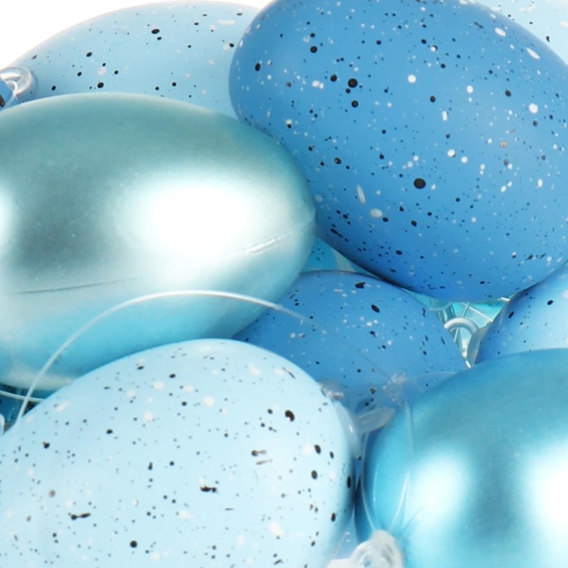 com-four® 18 x Easter Eggs for Hanging, Speckled Easter Decoration
