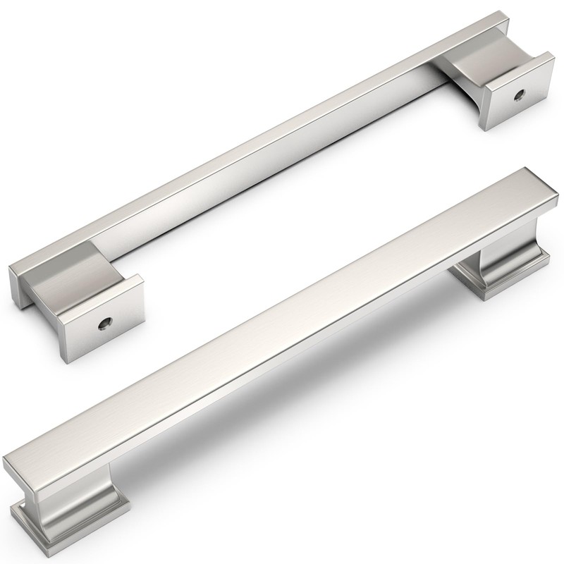 COTYKILEY 10 Pack 5 Inch(128mm) Brushed Satin Nickel Cabinet Handles