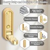 Folding Wall Hooks,4Pcs Gold Heavy Duty Wall Hook Folding Coat