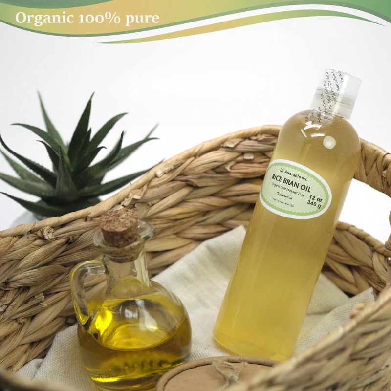 DR. ADORABLE 12 Oz Premium Rice Bran Oil Pure Organic