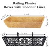4 Pack 24 Inch Window Boxes Planters Railing Planter Box