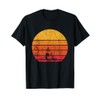 Snowmobile Retro Sunset Snowcross Snowmobiling Lovers T-Shirt