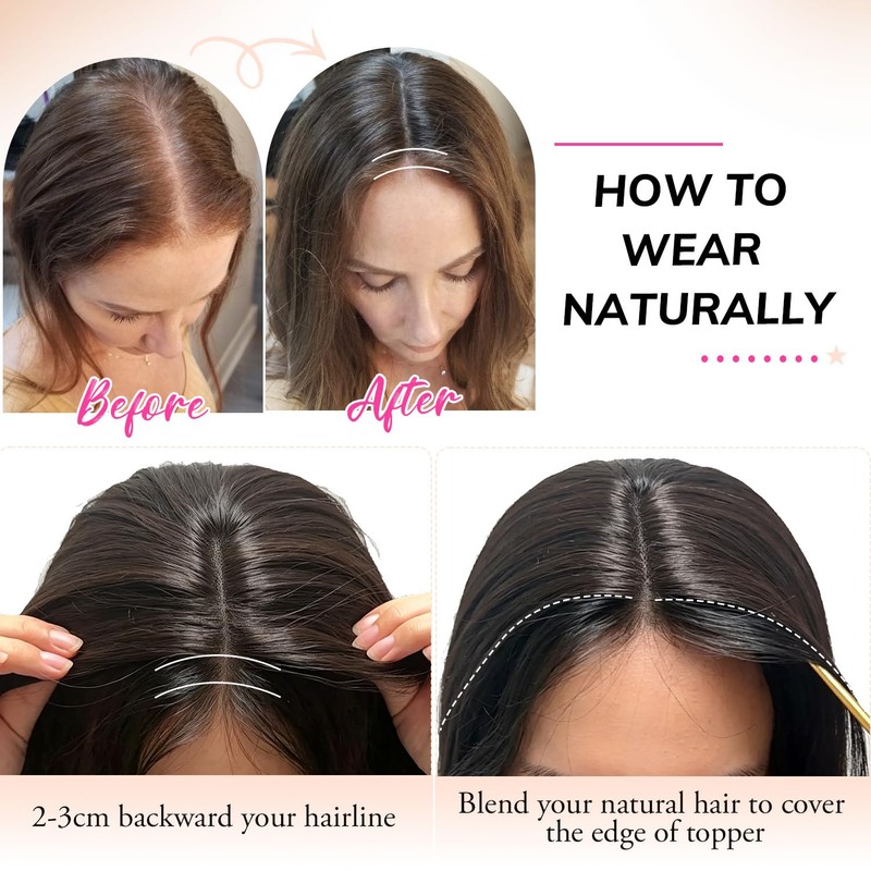 Hair Toppers for Women with Thinning Hair 20 Inch Topper