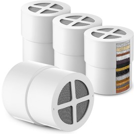 HappyAlley 4 Pack Shower Filter Replacement Compatible with Jolie Shower Head, 15-Stage Water Filtration, High pressure Shower Head Filter for Healthier Hair & Skin