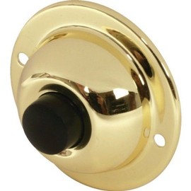 Door Bell Wired Chime Round Push Button 2-1/4", Brass Finish, #BC201