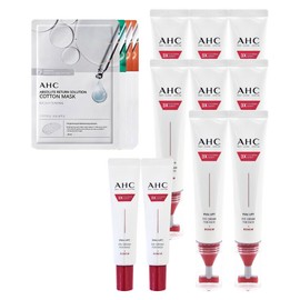 ahc 최신상 AHC 아이크림 시즌14 풀 리프트 T괄사 리프팅 40ml 8개+12ml 2개+마스크팩 4매 Latest AHC Eye Cream Season 14 Full Lift T-Gua Sha Lifting 40ml 8pcs + 12ml 2pcs + 4 Sheet Masks