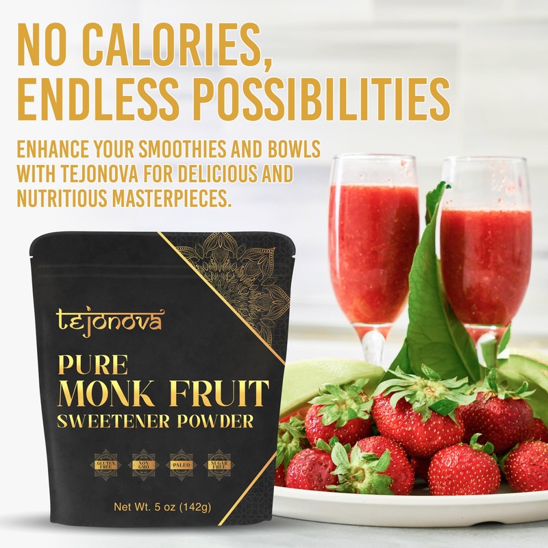 tejonova Monk Fruit Sweetener, 5 oz, Monk Fruit Extract Powder,