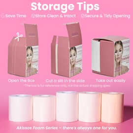 Eye pads lash extensions(1000 Pcs) - Akissos Premium White Foam Under Eye Patches,Eyepads with eye care for lash extensions | Lift | Tint | Remove, Beauty Tools, Elastic, Thick, No expiry & No Slip