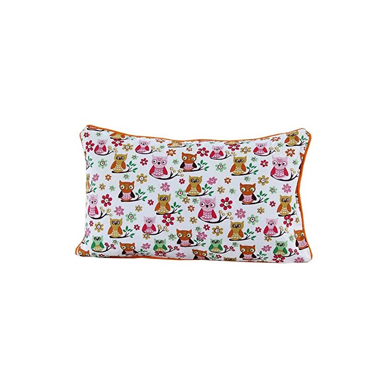 Homescapes - 100% Cotton - Owl - Cushion Cover -