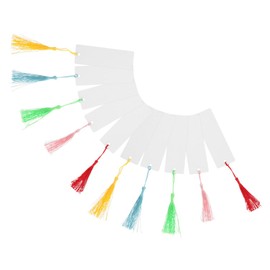 SEWACC 10 Sets Aluminum Blank Bookmarks with Tassels for Sublimation Heat Transfer DIY Craft Double Sided Metal Bookmarks for Students Reading and Study Organization