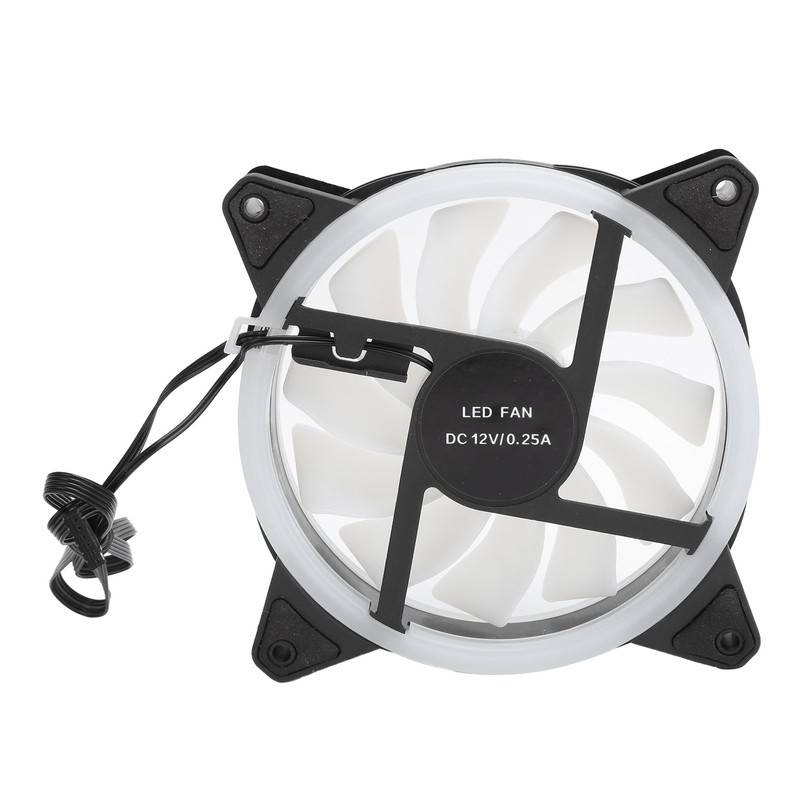 3Pcs Computer Chassis Cooling Fan Mute 6‑Pin Dual RGB Lights