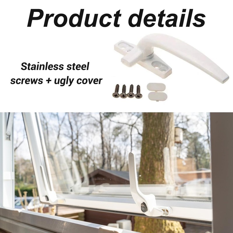 Nebulixq 2PCS Window Handles – Locking White UPVC Replacement Handles