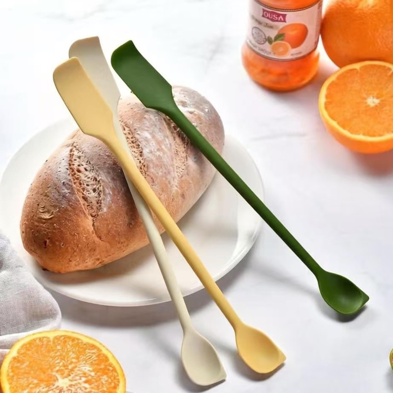 UCSAJI Silicone Jar Scraper Long Dual End Silicone Spatula Thin