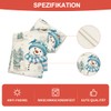 Artoid Mode Blue Snowman Christmas Table Runner, Seasonal Winter Kitchen