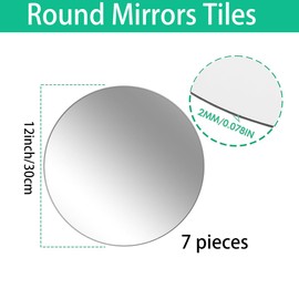 9 Pack Round Mirror Centerpieces for Tables Decorations, 12" Acrylic Circle Mirror Centerpieces 2mm Mirror Tray Candle Plate Centerpiece for Wedding Table Centerpieces Decorations Wall Decor