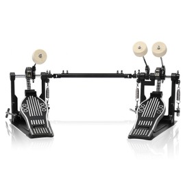 Ktaxon Double Bass Drum Pedals, Double Chain Drum Step on Hammer for Drum Set and Electronic Drums, Black