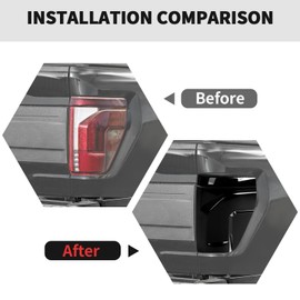 RT-TCZ Smoked Black Tail Light Lamp Cover Guard Trim Decoration Exterior Accessories for Ford F150 Raptor 2024 2025