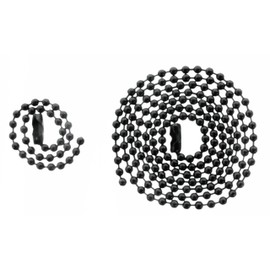 ARMYU Black GI Military Army Dog Tag Ball Chain Set (24" & 4.5")