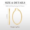 KKR 14K Gold Earrings for Women Statement 14K Gold Hoop