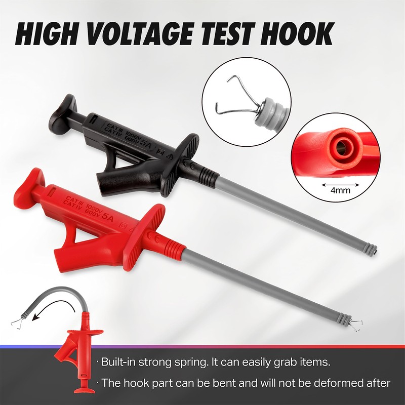 PowerBear 29PCS Multimeter Test Leads Kit with Replaceable Wire Piercing