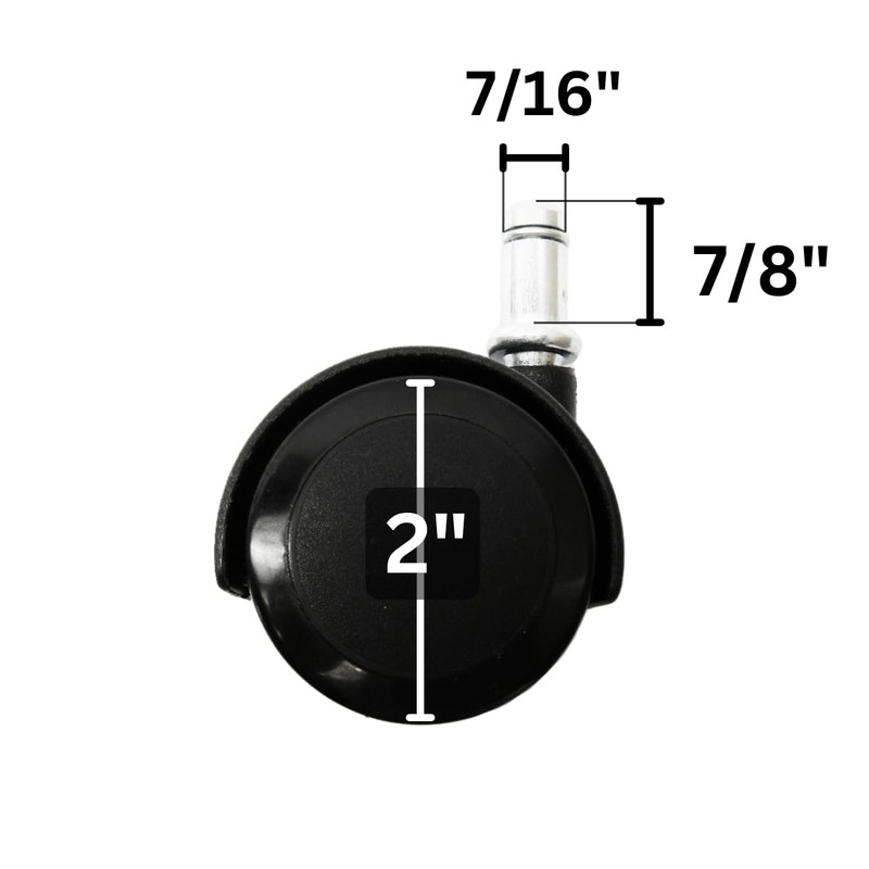 Chromcraft Polyurethane Soft Tread Replacement Casters - Softer Casters for