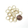 10 Stainless Steel Jump Rings Unsoldered Gold Tone 13mm -