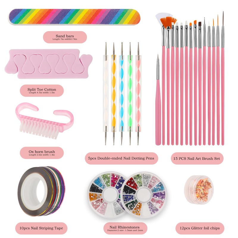 OWill Nail Art Kit, Nail Art Tools, 15 PCS Nail