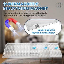 Air Vent Extender for Under Furniture, Floor Vent Deflector for Floor Register Up to 13" Wide, Extends from 17"-33", ac Vent Deflector