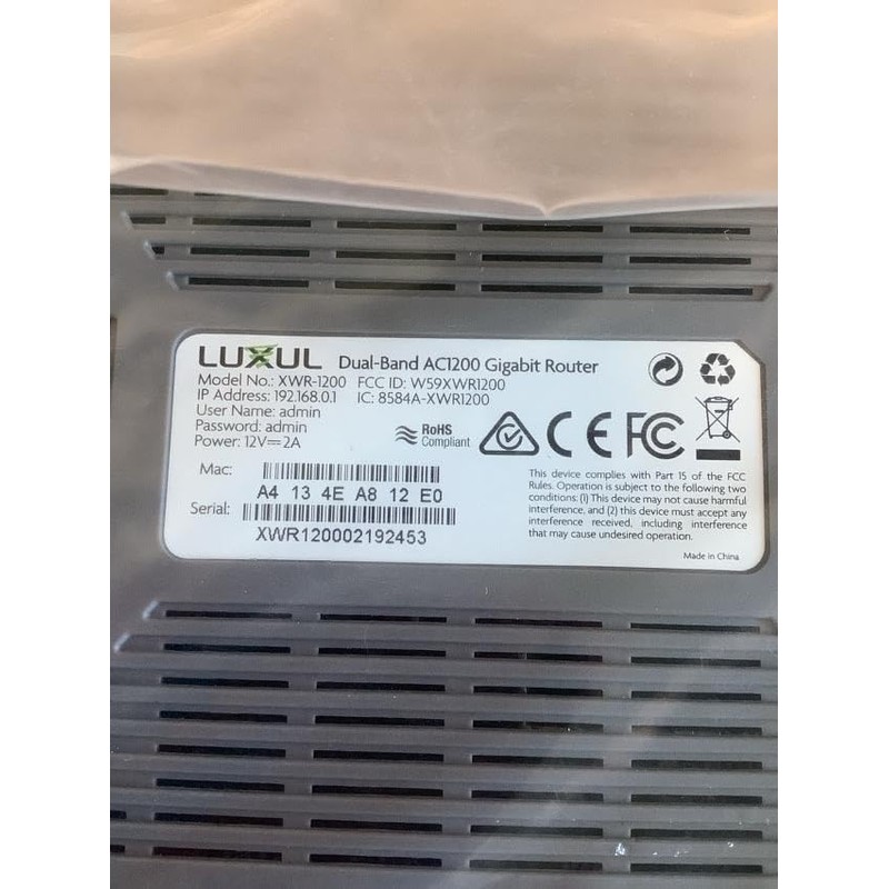 LUXUL Wireless XWR-1200 | Dual-Band Wireless AC1200 GIGABIT Router