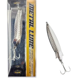 SEABUZZ Asymmetric Blinker 22 g/7.5 cm - Pike Bass Zander Fishing Lure - Bait with Treble Hook - Metal Spoon Hard Bait - Spinner Fishing Sport Set - Fishing Spoon - Pike Bait - Perch Bait (AG)