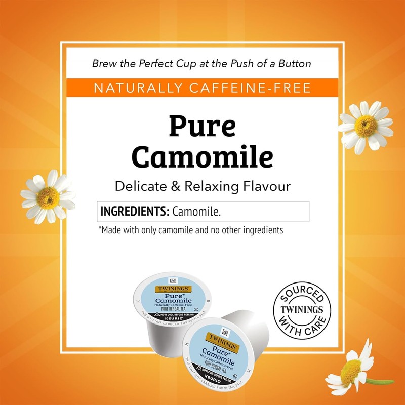 Twinings Pure Camomile Herbal Tea K-Cup Pods for Keurig Brewers,