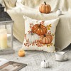 Artoid Mode Orange Pumpkins Maple Leaves Autumn Cushion Cover Set