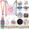 ZHENGGE Kpop Twice Gifts Set, Including Drawstring Bag Backpack, Necklace,