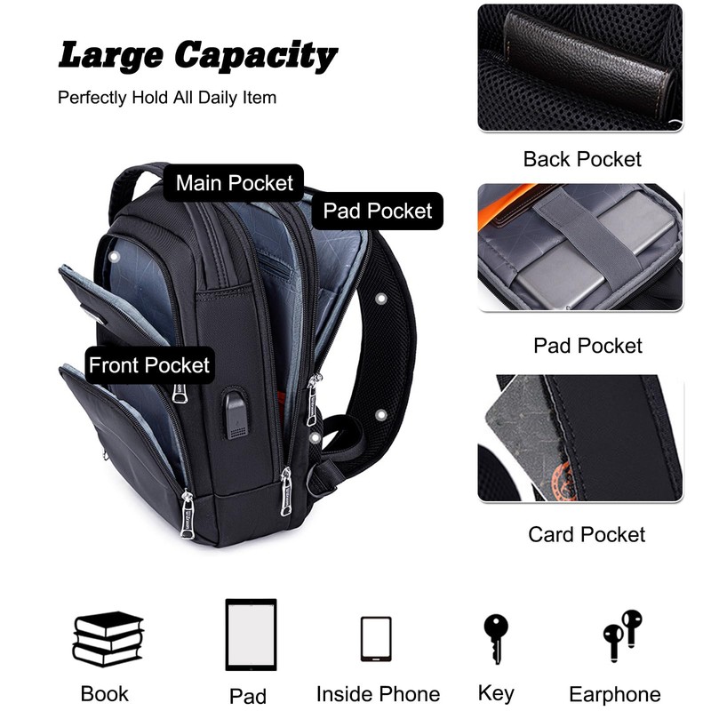 FANDARE Anti-Theft Men's Sling Crossbody Bag Chest Bag One Shoulder