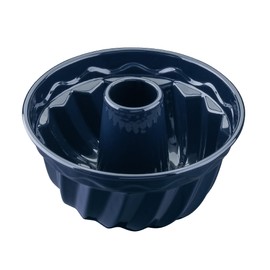 Dr. Oetker Guglhupf Backform Ø 18 cm Back-Liebe Emaille – Schnitt- & kratzfeste Gugelhupf Form mit Emaille – 18er Gugelhupfform in Dunkelblau