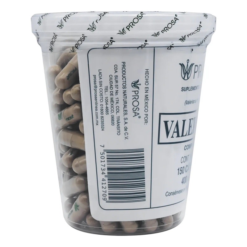 Valeriana Prosa 150 Capsulas Auxiliar Cansancio Dolor Cabeza