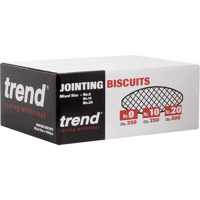 Trend 1000pcs Beechwood Joining Biscuits Variety Pack (No. 0, 10,