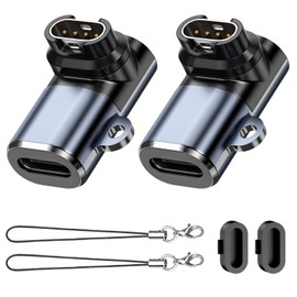 Charger Adapter for Garmin Watch, Garmin Adapter L Type C Adapter for Instinct 2/2S/Forerunner 965/265/255/Fenix 7/7S/7X/Venu 2/2S/2 Plus and More (2 Pack)