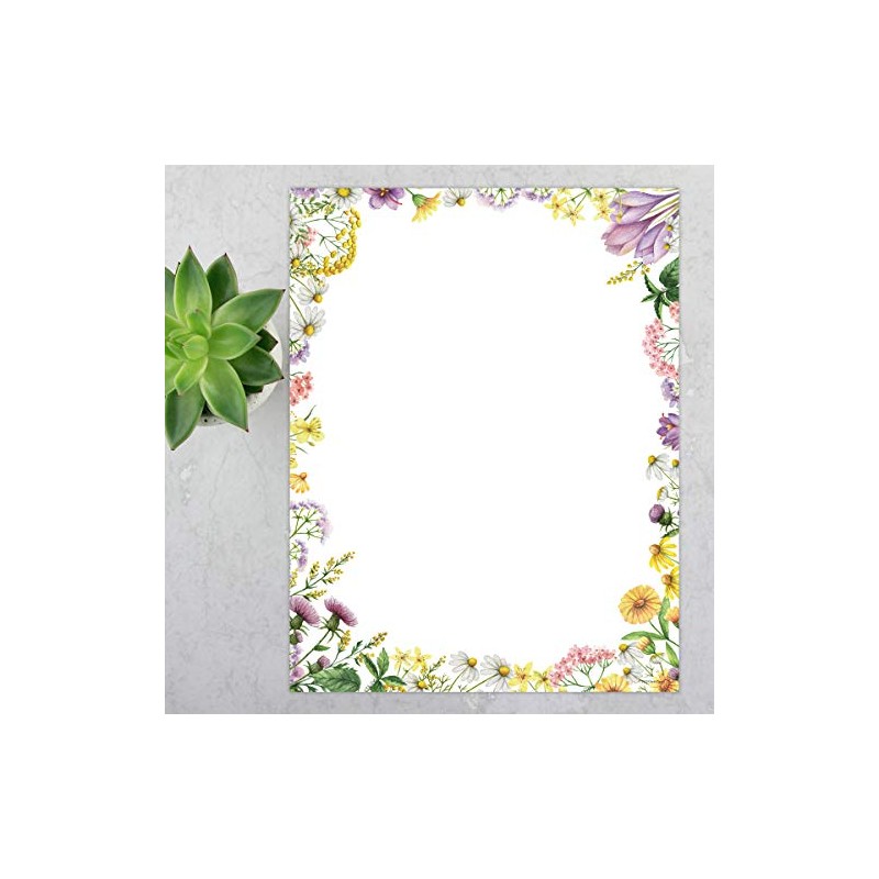 Great Papers! Flower Meadows Letterhead for Classroom, Invitation, and Personal