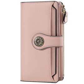 Travelambo Wallets Women RFID Large Capacity Luxury Waxed Leather Clutch Wallet Multi Card Organizer