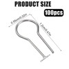 100pcs High Temperature Nichrome Wire Jump Rings, R-Shaped Hanging Burning