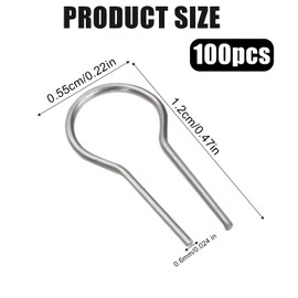 100pcs High Temperature Nichrome Wire Jump Rings, R-Shaped Hanging Burning Needle Flexible Clay Hooks for Kiln Ceramic Fused Glass Supplies for DIY Pendant Bead Ornaments