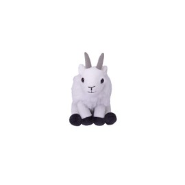 Wild Republic Pocketkins Eco Mountain Goat, Stuffed Animal, 5 Inches, Plush Toy, Made from Recycled Materials, Eco Friendly